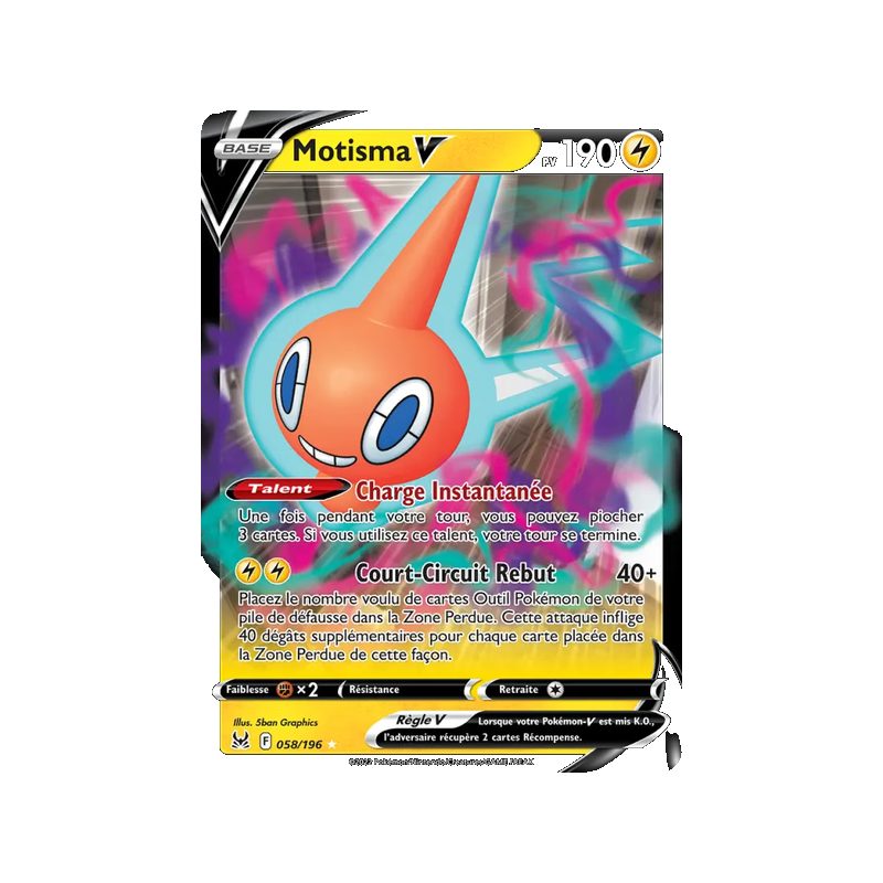 Motisma V - 058/196 - Holo Rare VMAX - Origine Perdue
