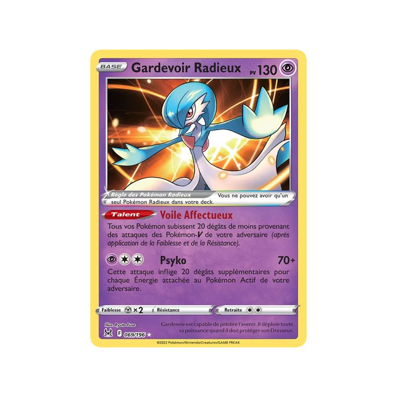 Gardevoir Radieux - 069/196 - Radieux Rare - Origine Perdue