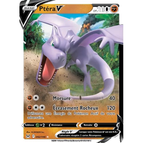 Ptéra V - 092/196 - Holo Rare V - Origine Perdue