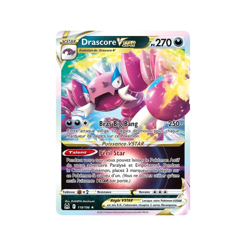 Drascore VSTAR - 119/196 - Holo Rare VSTAR - Origine Perdue