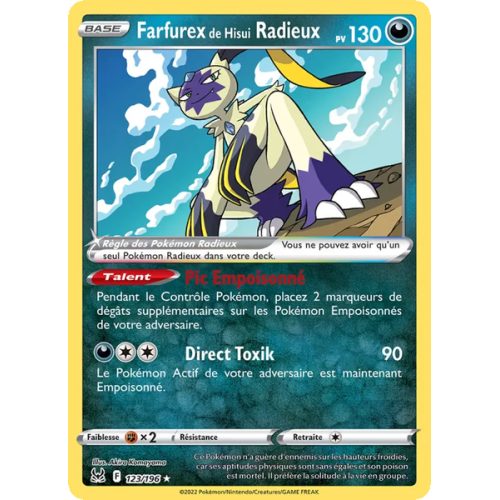 Farfurex de Hisui Radieux - 123/196 - Radieux Rare - Origine Perdue