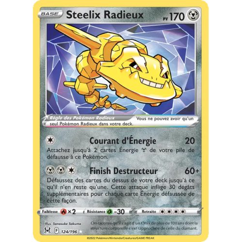 Steelix Radieux - 124/196 - Radieux Rare - Origine Perdue