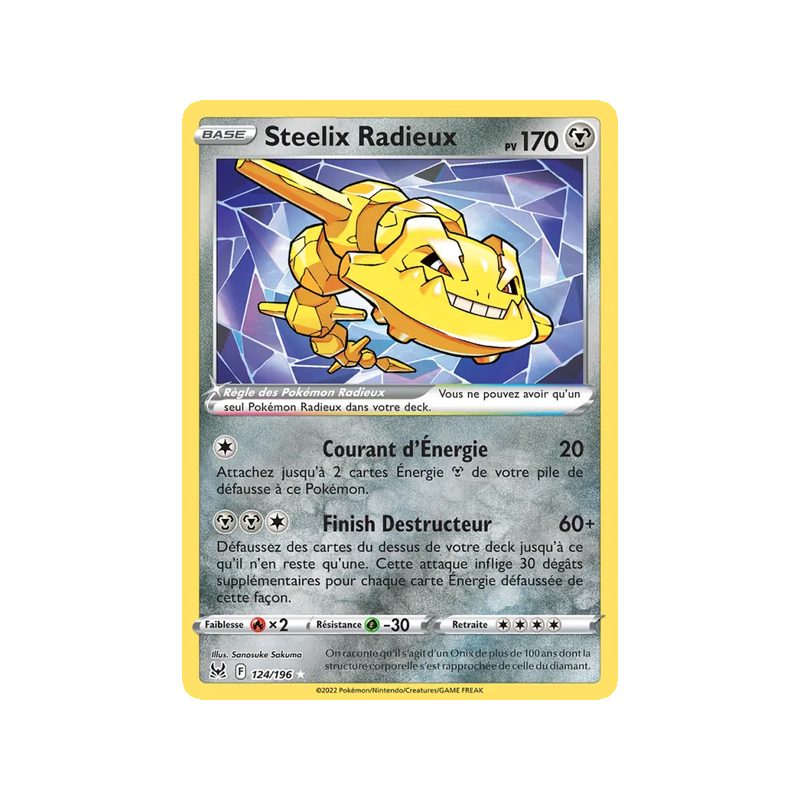 Steelix Radieux - 124/196 - Radieux Rare - Origine Perdue