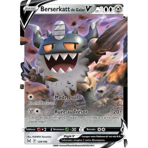 Berserkatt de Galar V - 129/196 - Holo Rare V - Origine Perdue