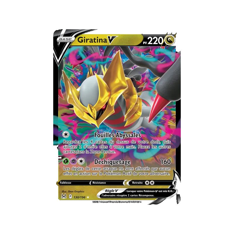 Giratina V - 130/196 - Holo Rare V - Origine Perdue