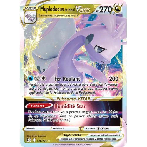 Muplodocus de Hisui VSTAR - 136/196 - Holo Rare VSTAR - Origine Perdue