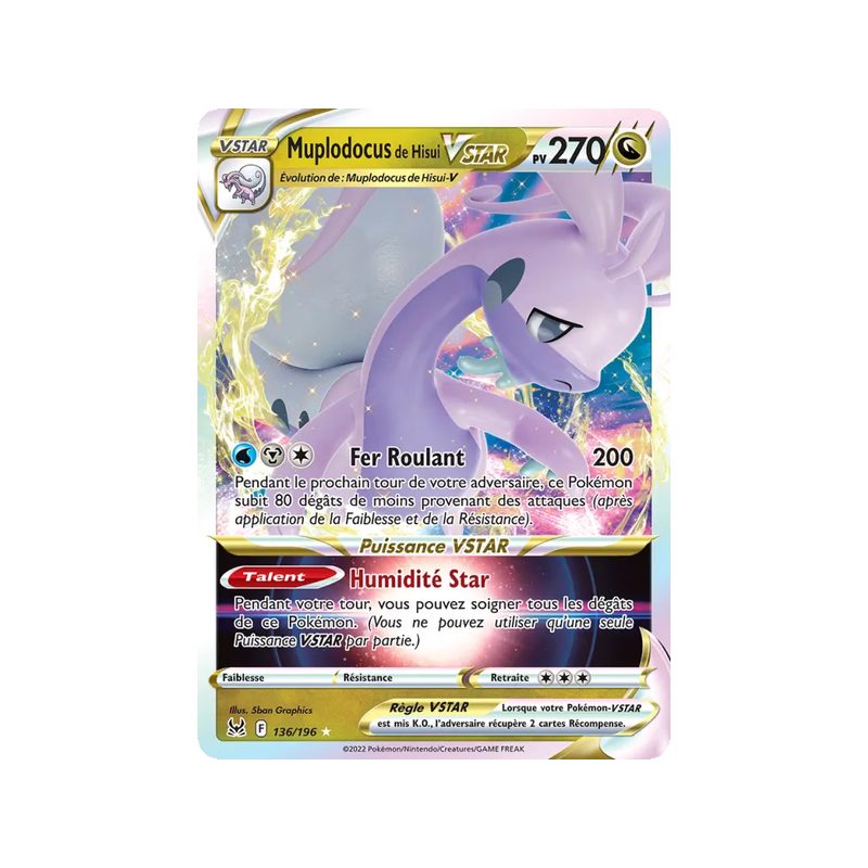 Muplodocus de Hisui VSTAR - 136/196 - Holo Rare VSTAR - Origine Perdue