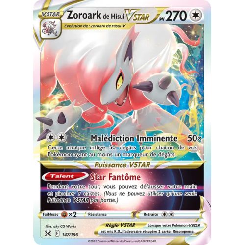 Zoroark de Hisui VSTAR - 147/196 - Holo Rare VSTAR - Origine Perdue