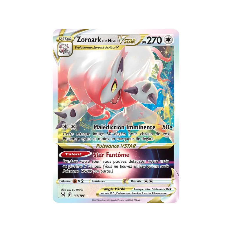 Zoroark de Hisui VSTAR - 147/196 - Holo Rare VSTAR - Origine Perdue