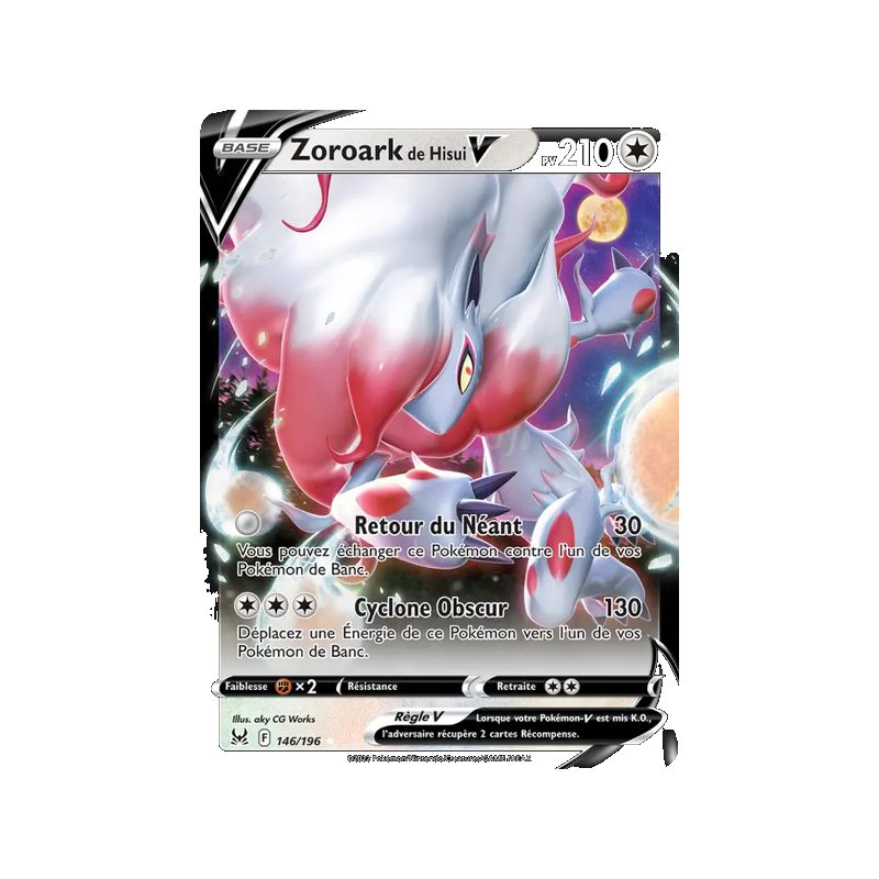 Zoroark de Hisui V - 146/196 - Holo Rare V - Origine Perdue