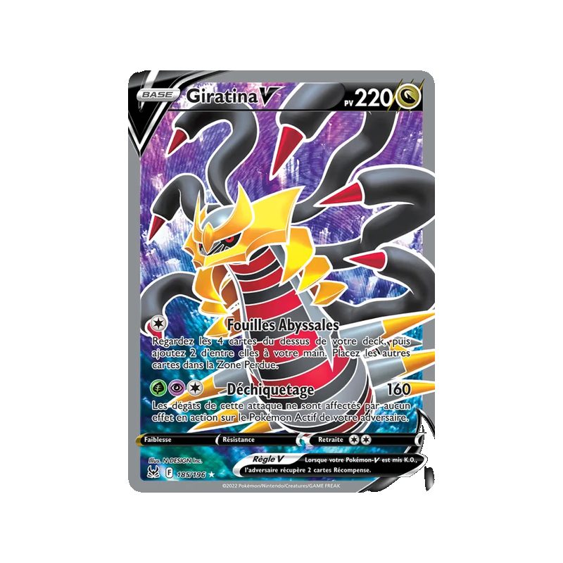 Giratina V - 185/196 - Ultra Rare - Origine Perdue