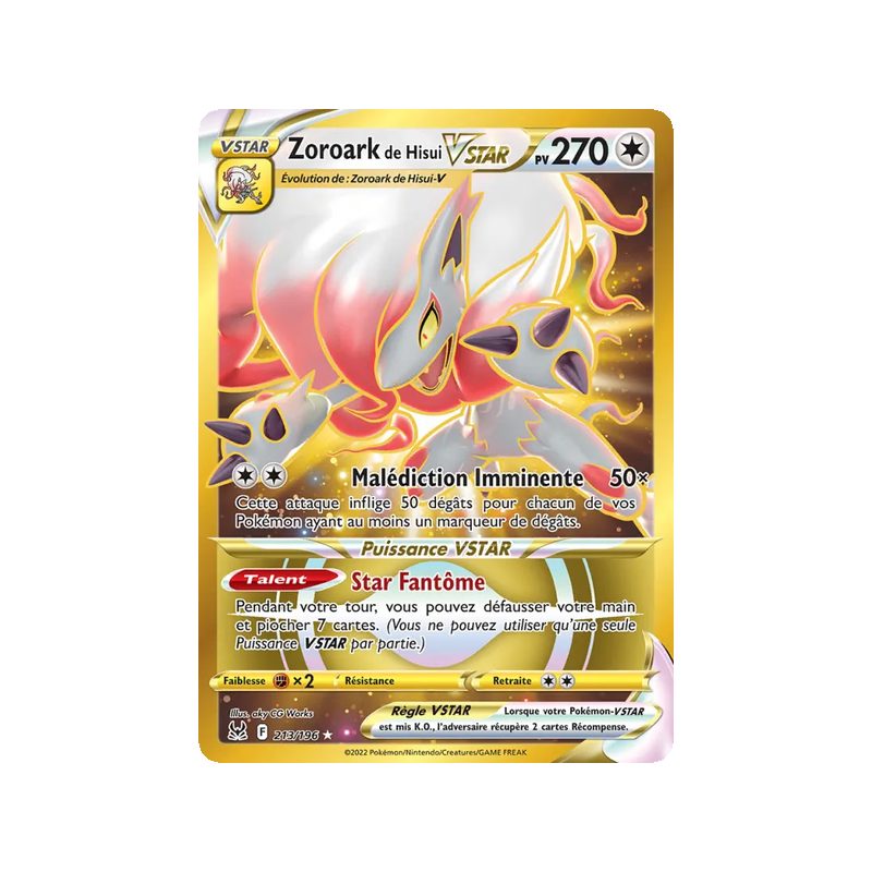 Zoroark de Hisui VSTAR - 213/196 - Ultra Rare - Origine Perdue