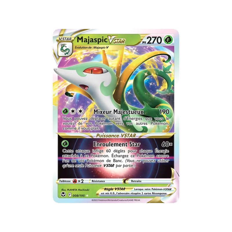 Majaspic VSTAR - 008/195 - Holo Rare VSTAR - Tempête Argentée