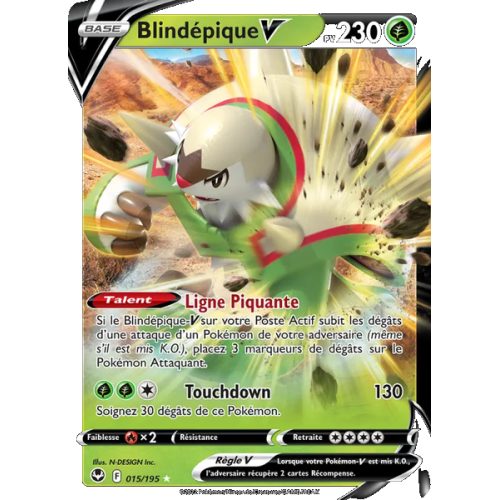 Blindépique V - 015/195 - Holo Rare V - Tempête Argentée