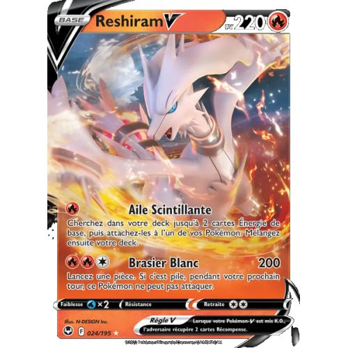 Reshiram V - 024/195 - Holo Rare V - Tempête Argentée