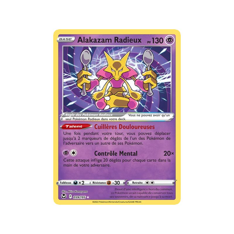 Alakazam Radieux - 059/195 - Radieux Rare - Tempête Argentée
