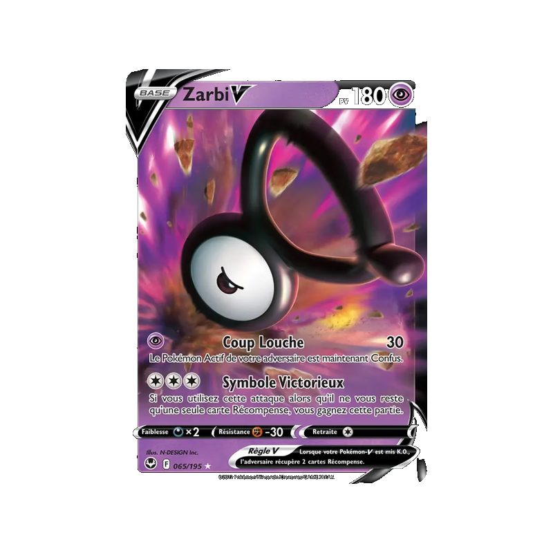 Zarbi V - 065/195 - Holo Rare V - Tempête Argentée