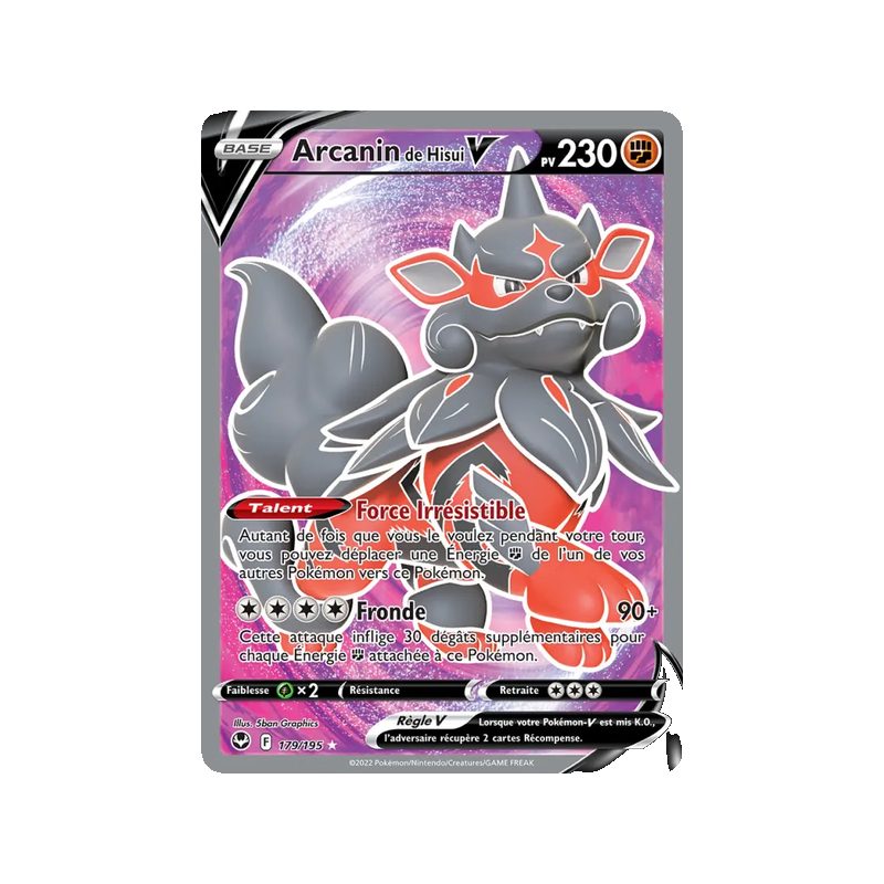 Arcanin de Hisui V - 179/195 - Ultra Rare - Tempête Argentée