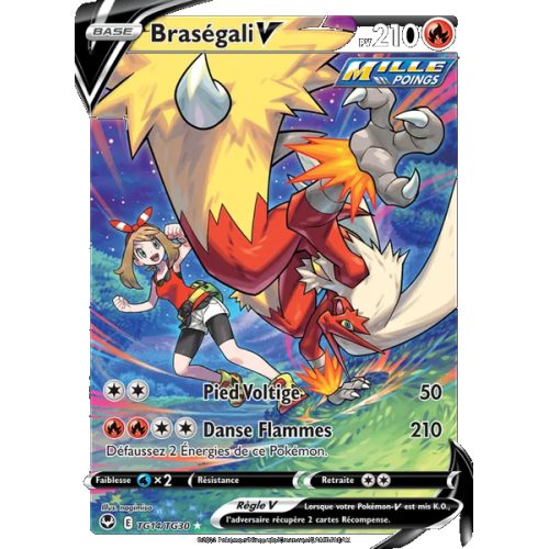 Braségali V - TG14/195 - Holo Rare V - Tempête Argentée