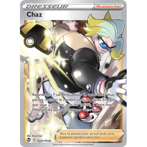 Chaz - TG24/195 - Dresseur Full Art - Tempête Argentée