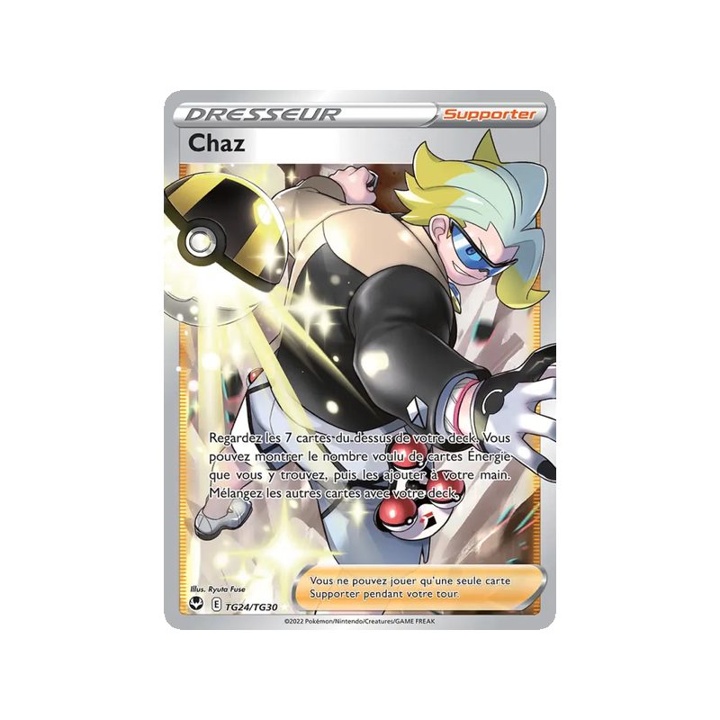 Chaz - TG24/195 - Dresseur Full Art - Tempête Argentée