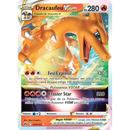 Dracaufeu VSTAR - 019/159 - Holo Rare VSTAR - Zénith Suprême