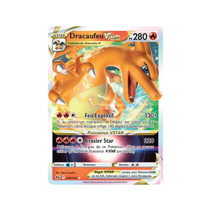 Dracaufeu VSTAR - 019/159 - Holo Rare VSTAR - Zénith Suprême