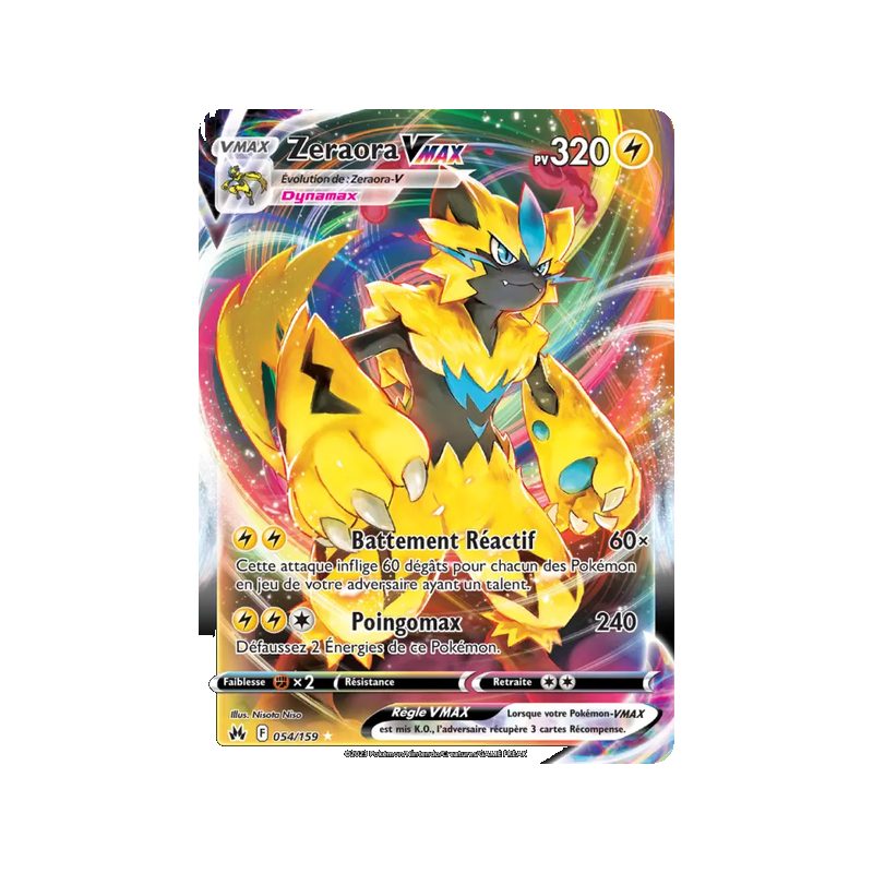 Zeraora VMAX - 054/159 - Holo Rare VMAX - Zénith Suprême
