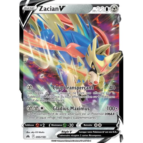 Zacian V - 095/159 - Holo Rare V - Zénith Suprême