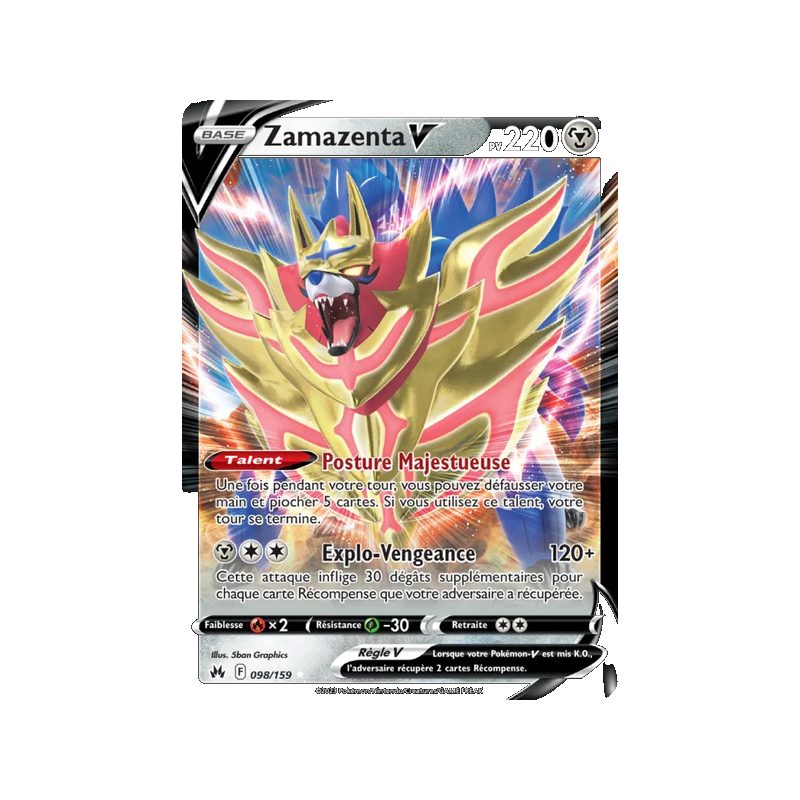 Zamazenta V - 098/159 - Holo Rare V - Zénith Suprême