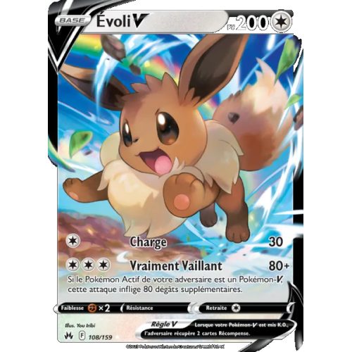 Évoli V - 108/159 - Holo Rare V - Zénith Suprême