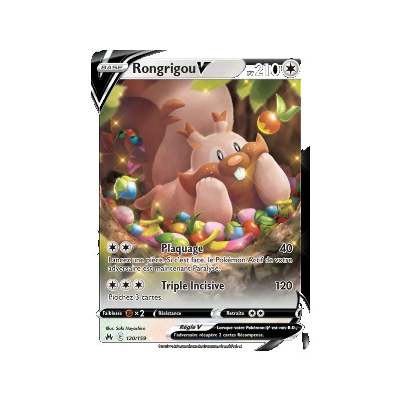 Rongrigou V - 120/159 - Holo Rare V - Zénith Suprême