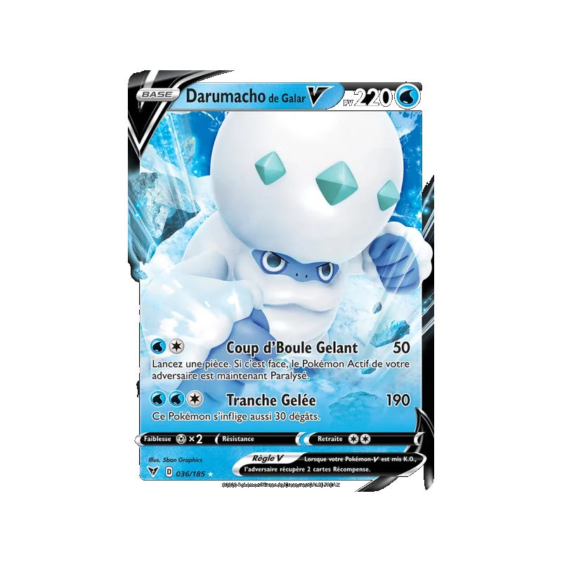 Darumacho de Galar V - 36/185 - Holo Rare V - Voltage Éclatant
