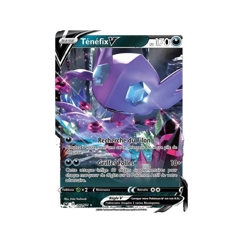 Ténéfix V - 120/202 - Holo Rare V - Épée et Bouclier