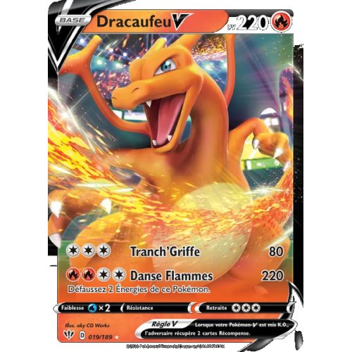 Dracaufeu V - 19/189 - Holo Rare V - Ténèbres Embrasées
