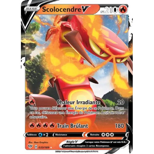 Scolocendre V - 33/189 - Holo Rare V - Ténèbres Embrasées