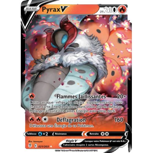 Pyrax V - 21/203 - Holo Rare V - Évolution Céleste
