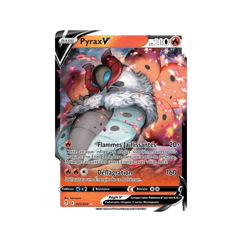 Pyrax V - 21/203 - Holo Rare V - Évolution Céleste