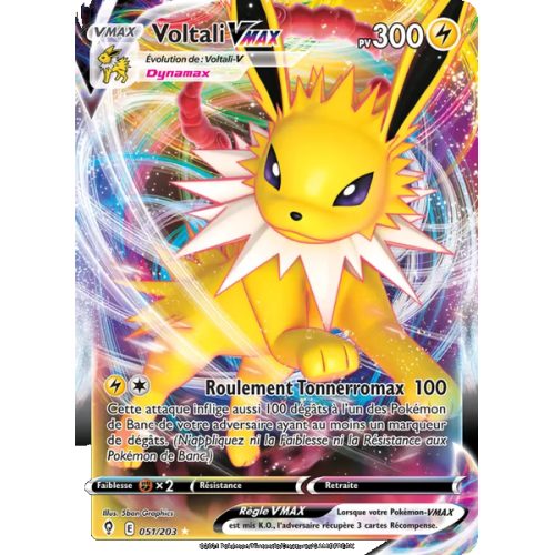 Voltali VMAX - 51/203 - Holo Rare VMAX - Évolution Céleste