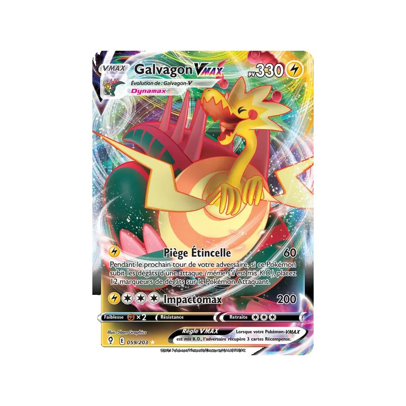 Galvagon VMAX - 59/203 - Holo Rare VMAX - Évolution Céleste