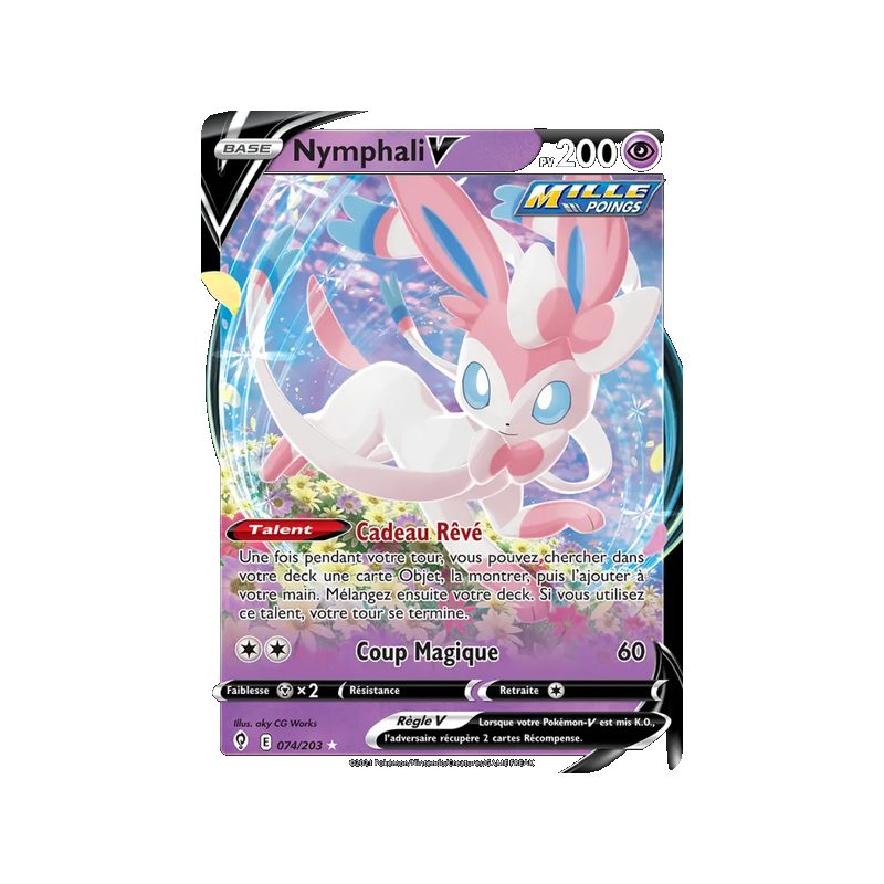Nymphali V - 74/203 - Holo Rare V - Évolution Céleste