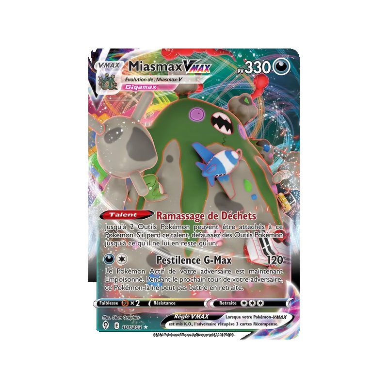 Miasmax VMAX - 101/203 - Holo Rare VMAX - Évolution Céleste