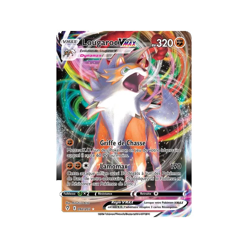 Lougaroc VMAX - 92/203 - Holo Rare VMAX - Évolution Céleste
