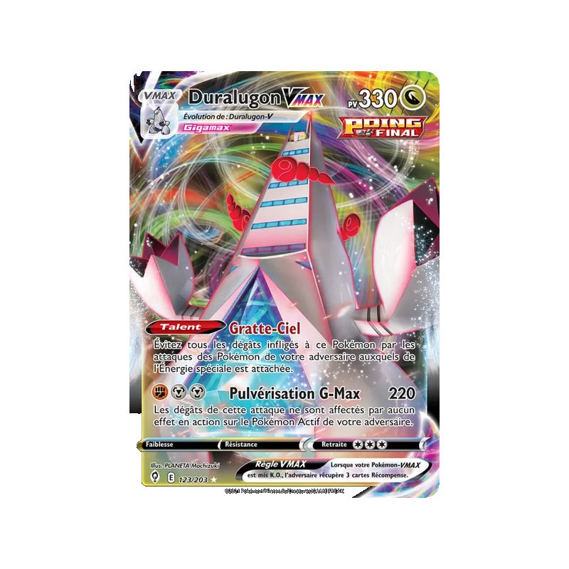 Duralugon VMAX - 123/203 - Holo Rare VMAX - Évolution Céleste
