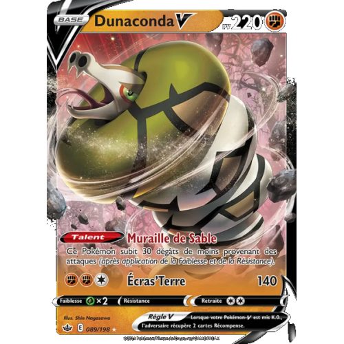 Dunaconda V - 89/198 - Holo Rare V - Règne de Glace