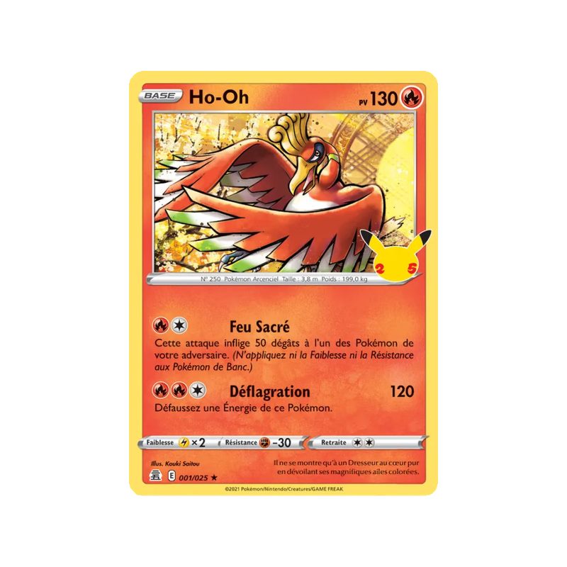 Ho-Oh - 1/25 - Rare - Célébrations