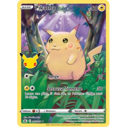 Pikachu - 5/25 - Holo Rare - Célébrations