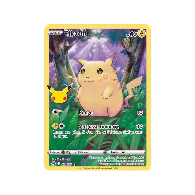 Pikachu - 5/25 - Holo Rare - Célébrations