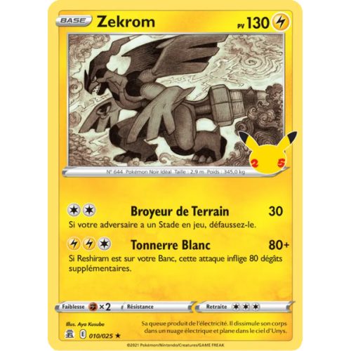 Zekrom - 10/25 - Rare - Célébrations