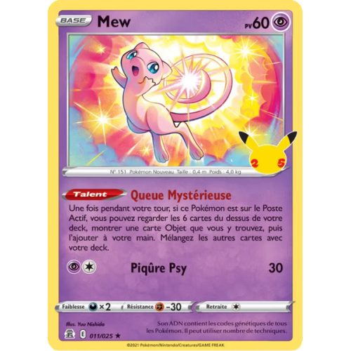 Mew - 11/25 - Holo Rare - Célébrations